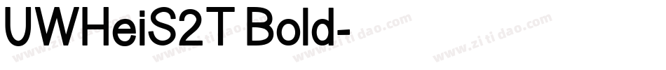 UWHeiS2T Bold字体转换